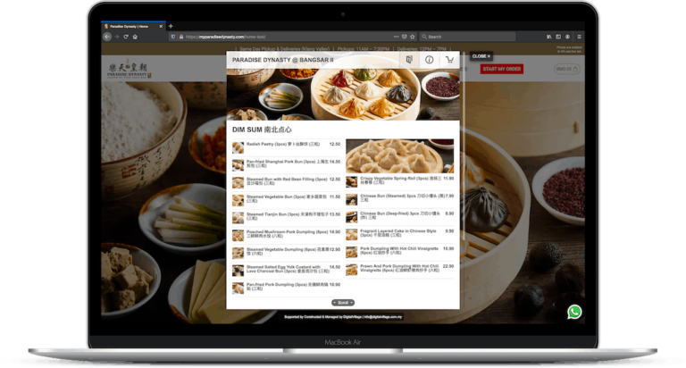 DigitalVillage Online Restaurant Ordering System