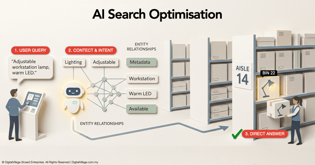 Comparison table between traditional SEO metrics and Generative Engine Optimisation metrics for B2B thought leadership ROI